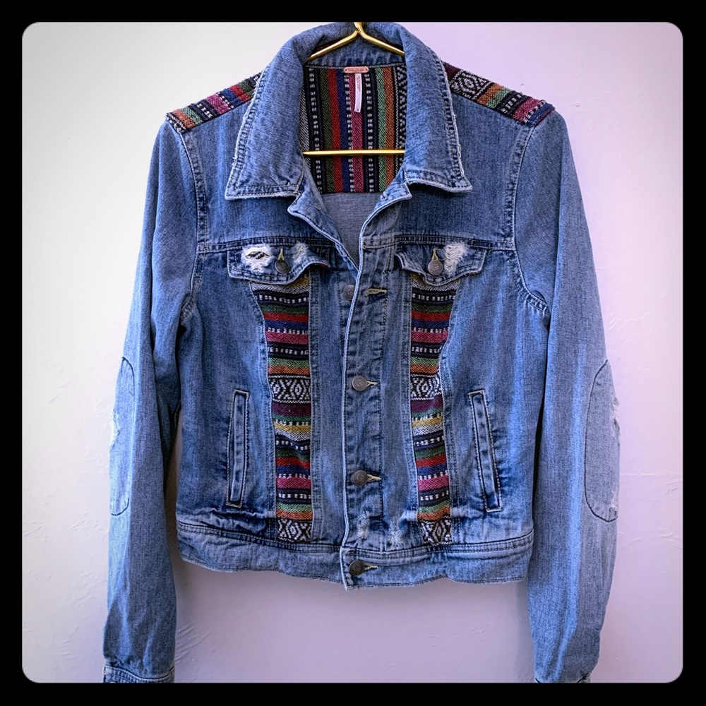 Free People Baja Cabo Wash Denim jacket size 8